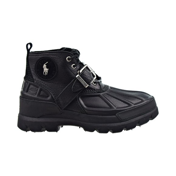 Polo Ralph Lauren Oslo Low Black Boots Size 10.5 - Picture 1 of 6